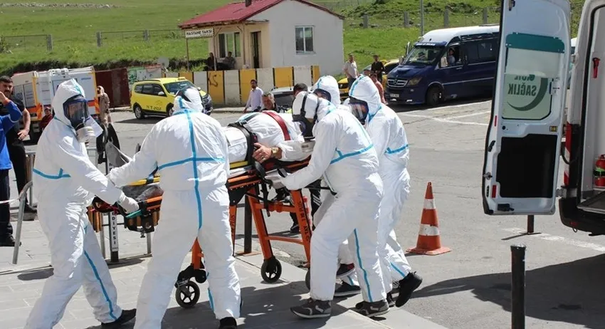 Ardahan Devlet Hastanesinde tatbikat düzenlendi