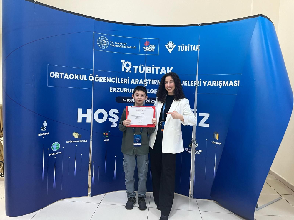 Ardahan BİLSEM Öğrencisinden TÜBİTAK’ta Büyük Başarı: Bölge Üçüncüsü Oldu!