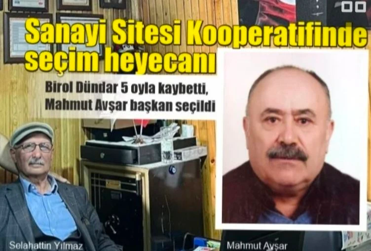 Sanayi Sitesi Kooperatifi’nin Yeni Başkanı Belli Oldu